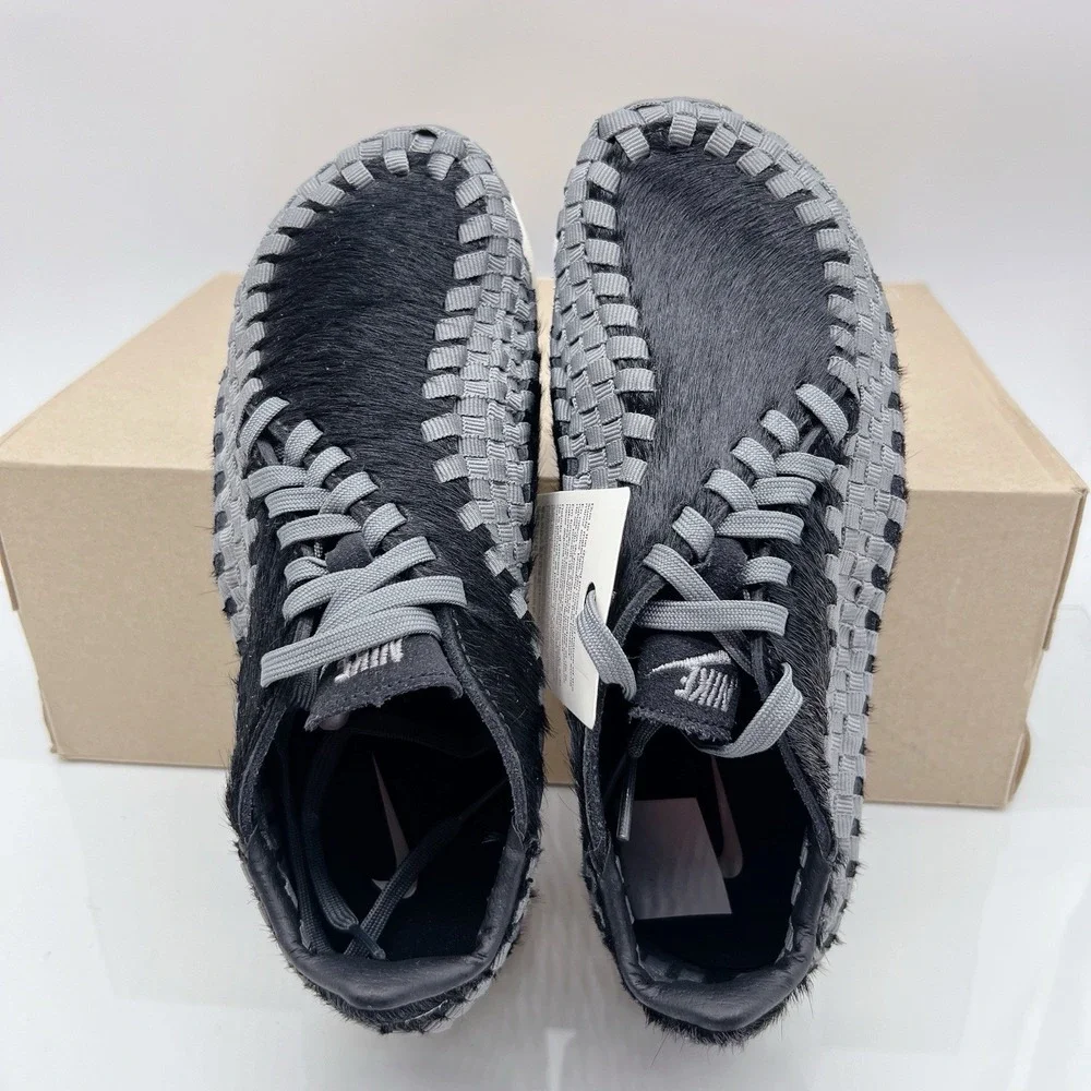 Nike Air Footscape Woven Women's Platform Sneakers Shoes Black Grey US 5.5 - Picture 12 of 13